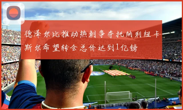 德泽尔比推动热刺争夺托纳利纽卡斯尔希望转会总价达到1亿镑